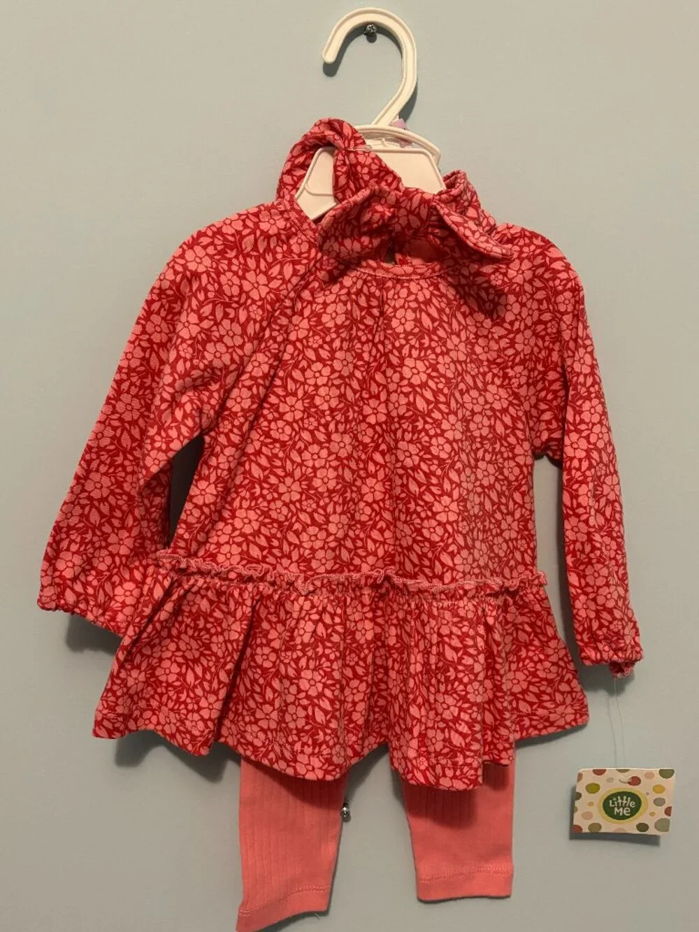 Little Me 9 Months Baby Girls Floral Tunic Set with Headband